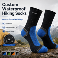 Chaussettes de randonnée imperméables avec logo personnalisé, chaussettes de sport professionnelles pour activités de plein air, respirantes, athlétiques, avec talon et bout renforcés
