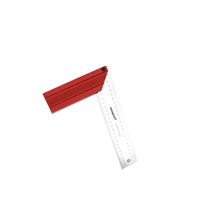 Équerre de charpentier professionnelle MEASPRO MS07SA2 200 mm, lame en acier inoxydable gravée, poignée en aluminium massif, outil métrique et impérial de qualité - Product Image 1