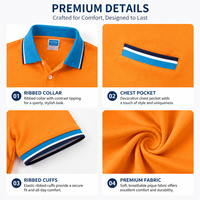 Polo de travail personnalisé en polycoton 220 GSM à manches courtes pour l'équipe de maintenance et de logistique d'usine