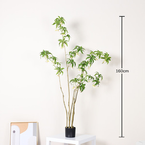 Arbre artificiel Elaeocarpus, verdure en plastique, ornement de jardin, décoration de bureau, décoration intérieure, faux arbres, plantes artificielles - Product Image 5