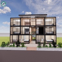 Conteneur préfabriqué de 3 étages Hôtel familial 12 chambres avec salle de bain Hôtel cinq étoiles Conteneur Appartement aux Maldives