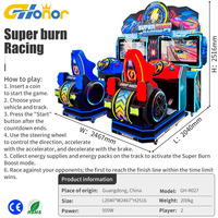 Super Burn Racing 2 Players Dynamic Motion Seat Driving Simulator Coin Operated Arcade Car Racing Video Game Machine