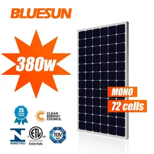 Bluesun 单太阳能家用 350w 380 w 400w 太阳能电池板 72 个电池价格 bsm panneau 380 w