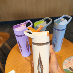 Portable Double Layer Plastic Water Cup 580ml With Straw For Students And Adults Back To School Use - Product Image 2