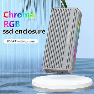 USB4 <span class=keywords><strong>M</strong></span>.2 NVME SSD penutup portabel eksternal 40Gbps M2 SSD M2 casing SSD ke USB 4 USB C dengan kipas - Product Image 2