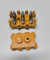Bloc de bornes de moteur jaune K1M5~K1M16, 6 boulons, triphasé, 600V, robuste, pour commande de machines électriques