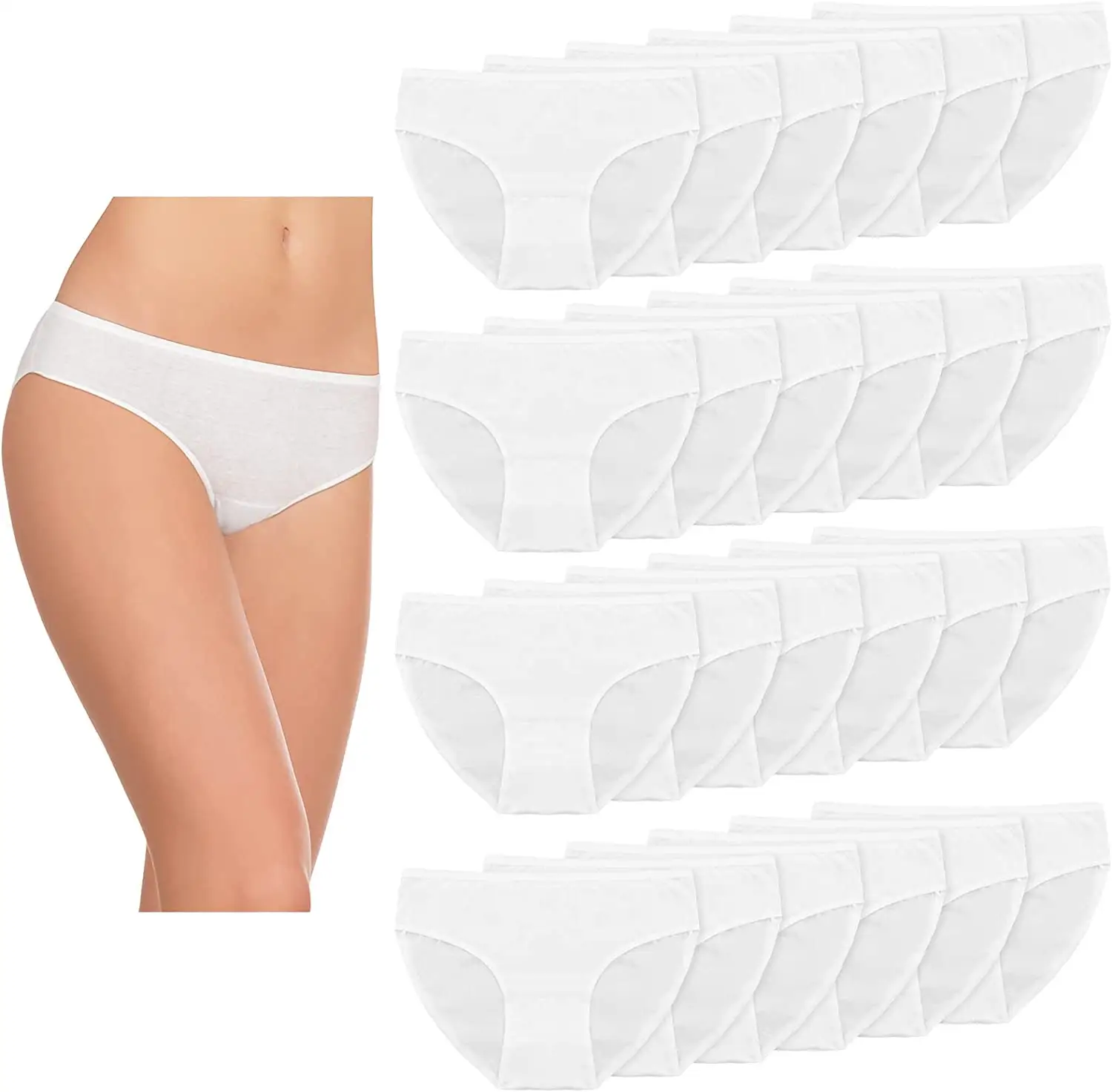 Girls Disposable Cotton Underwear Panties Briefs For Travel And Home Use, Lightweight Breathable Individually Compact Wrapped