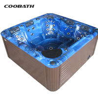 Baignoire de massage autoportante en acrylique de luxe moderne 2026 avec jets hydromassants pour villa