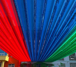 Tappolo HDPE parasole a rete forma rettangolare per la protezione solare del parco asilo scuola Patio con colori brillanti - Product Image 5