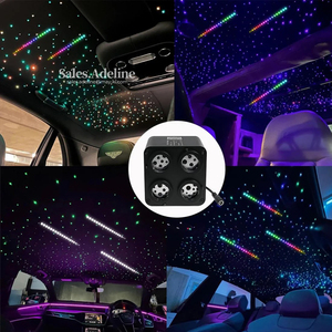 Motor de Luz de Fibra Óptica RGBW de 4 Puertos 2 en 1 con Efecto de Estrella Centelleante y Meteoro para Techo de Coche con Efecto de Cielo Estrellado - Product Image 6