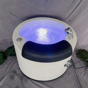 Wastafel akrilik portabel, baskom pijat detoks pedikur dengan bantalan kaki pijat mandi kaki - Product Image 3