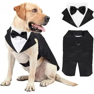 Disfraz para Perro Grande, Desmontable, <span class=keywords><strong>de</strong></span> Dos Piezas, Traje <span class=keywords><strong>de</strong></span> Boda para Perro, Ropa Negra para Perro, Vestido para Otoño, Productos para Mascotas <span class=keywords><strong>de</strong></span> Razas Grandes - Product Image 1