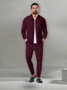 2025 Herren Business Slim Fit Anzüge mit Reißverschluss, Waffelstruktur und Taschen – Jugendliche Cross-Border Trainingsanzüge - Product Image 4