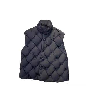 OUDINA vendita calda Unisex uomo donna gilet senza maniche giacca <span class=keywords><strong>cappotto</strong></span> modello tessuto in pile <span class=keywords><strong>verde</strong></span> sciolto caldo personalizzato cappotti a bolle - Product Image 2