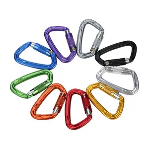 ANYUE ผู้ผลิต 12/25KN ตะขอหนีบปีนเขาล็อคอัตโนมัติอลูมิเนียมปีนเขา Carabiner สําหรับการเดินป่ากลางแจ้ง