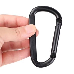 Clips Caribeener à anneau en D en fer avec porte-clés à mousqueton à ressort Finition unie de haute qualité pour les applications industrielles lourdes - Product Image 2