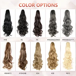Extensiones de Cola de Caballo de Acero Inoxidable Sintético, 22 Pulgadas de Largo, Onduladas, con Clip, Duraderas y Reutilizables para Mujeres y Niñas - Product Image 6