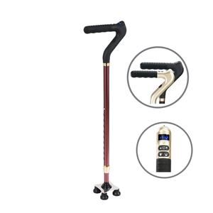 Canne de marche télescopique en aluminium réglable avec écran LED intelligent médical, pliable, avec lumière LED et alarme pour personnes âgées - Product Image 1