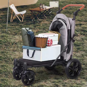 Passeggino per cani pieghevole pesante grande capacità di trasporto per animali da viaggio all'aperto carrello in tessuto Oxford <span class=keywords><strong>Trolley</strong></span> in rete traspirante - Product Image 3