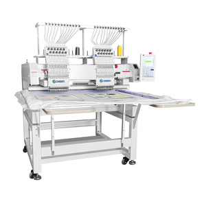 Disen Top Bán Hàng Công Nghiệp 2 Đầu Đa 12 15 Kim 500*800Mm Máy Tính Thêu Máy Vi Tính Cho Hat T-Shirt Phẳng - Product Image 4