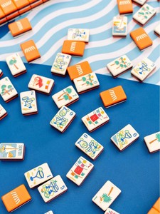 Juego completo de Mahjong americano de acrílico con temática de tiburones para resort de verano, fotos reales, en stock, envío rápido - Product Image 4