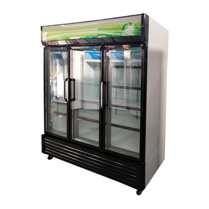 Siêu Thị Đông Lạnh Thực Phẩm Dọc Hiển Thị Tủ Đông Thẳng Đứng Tủ Đông Máy Làm Lạnh Thương Mại 3 Cửa Kính Tủ Đông - Product Image 3