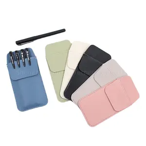 Pencil Bags Pocket Protector For Nurses PU Leather Pocket Pen Holder Organizer Pouch For Shirts Lab Coats Pants Pen Sleeve