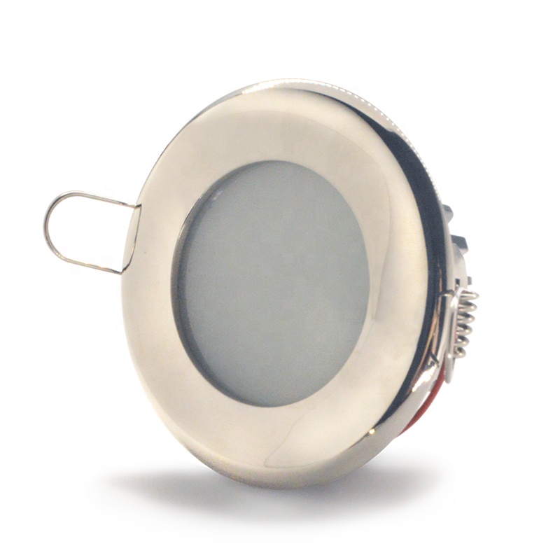 Подлинные морские светодиодные потолочные светильники 12 В для лодок, двухцветные, потолочные светильники из нержавеющей стали для яхты