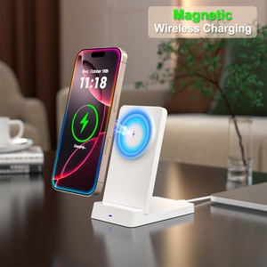 Support de chargeur sans fil magnétique en aluminium 15W/20W, pliable, station de charge rapide PD GaN, <span class=keywords><strong>USB</strong></span>-<span class=keywords><strong>C</strong></span>, protection contre la surchauffe/surtension - Product Image 5