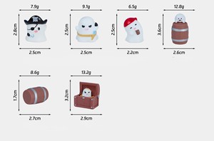 Miniatures en résine 3D créatives, surréalistes, vibrantes, effrayantes, d'horreur, fantomatiques, en forme <span class=keywords><strong>de</strong></span> bonbons, pour boîte <span class=keywords><strong>de</strong></span> rangement DIY, matériel <span class=keywords><strong>de</strong></span> fête, Halloween - Product Image 4