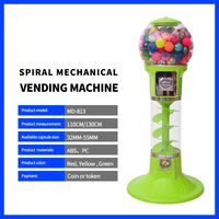 1-4 jetons Monnayeur Spirale Gumball Distributeurs Spirale Machine Capsule Distributeur Machine