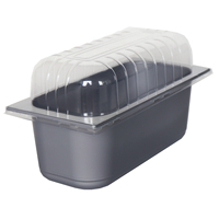 Boîte à crème glacée en PP transparent de qualité alimentaire avec couvercle hermétique pour le stockage des aliments dans la cuisine et l'emballage maison