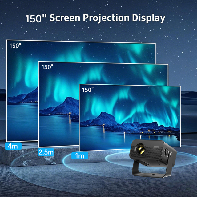 2024 Newest Mini Portable Black P16 Projector  Video LED Cinema Gaming Projector Home Theater Projector 4K Full HD 720P