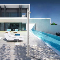 Colonne de douche extérieure en acier inoxydable pour jardin et piscine, durable et résistante aux intempéries pour votre expérience en plein air