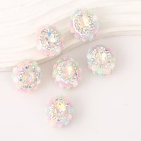 Selina Cristal Rose Fleur Bordure Perles De Verre Strass-Strass pour Téléphone Porte-clés, Boucles D'oreilles Pendentif Collier Embellissements
