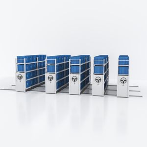 رف تخزين متنقل فولاذية رفوف تخزين كهربائية متحركة مستودع سوبر ماركت - Product Image 5