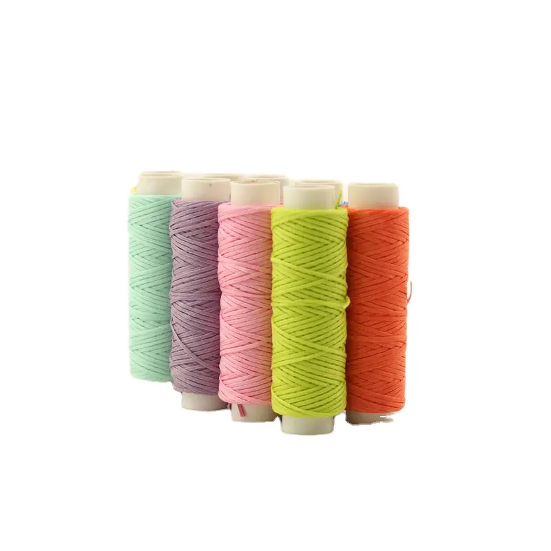 Hand-stitched Customized Wholesale Polyester Waxed Sewing Thread Flat Wax Thread Leather Sewing Thread