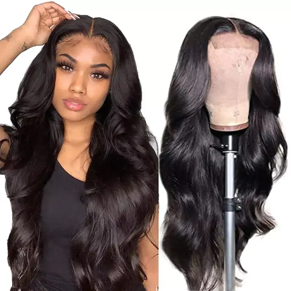 Pre pluck hd lace frontal wig human hair wigs for black women virgin Brazilian body wave Swiss lace closure front wig