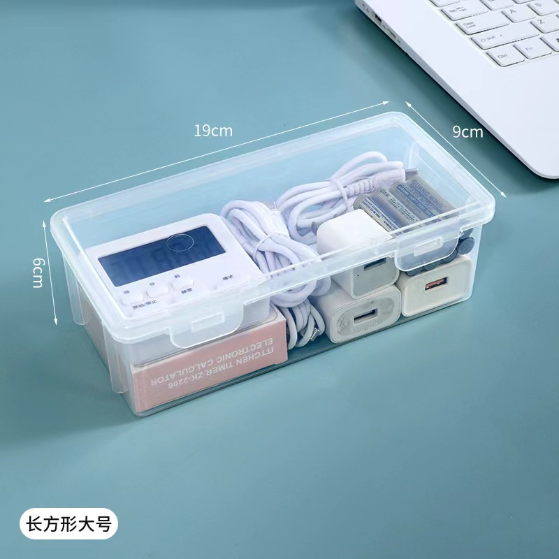 Transparent rectangular large size 19*9*6
