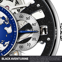 Les fabricants de montres mécaniques squelette SANYIN personnalisent le logo montres de luxe automatiques uniques de réserve de marche pour les hommes