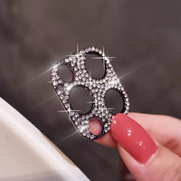 Étui protecteur d'objectif d'appareil photo diamant pour IPhone 13 14 15 16 Pro Max Film protecteur d'écran complet en métal Bling Glitter Lens Protector