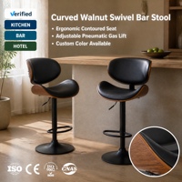 Tabouret Papillon Moderne du Milieu du Siècle, Base Métallique + Assise Courbe en Cuir pour Salon, Entrée, Chambre, Meubles de Maison OEM ODM