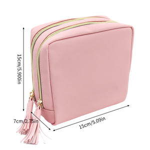 Portable Travel Waterproof Cute pink Makeup Pouch Cosmetic <b>Bags</b> Women Beauty <b>Vanity</b> case Organizers Tioletry Small Make up <b>Bag</b> - Product Image 3