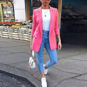 <span class=keywords><strong>Veste</strong></span> de costume de tempérament mi-longue à revers pour <span class=keywords><strong>femme</strong></span> - Product Image 3