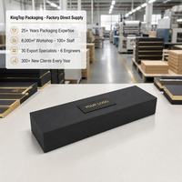 Caixa de Presente Rígida com Tampa e Base em Preto com Detalhes em Folha de Ouro, Impressão Personalizada, Reciclável, Premium, Fornecimento Direto de Fábrica