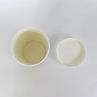 Gobelets d'emballage jetables en kraft brun blanc personnalisés de 8oz 16oz gobelets en papier pour crème glacée avec couvercles