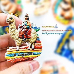Imanes de Refrigerador con Diseño de Alpaca Argentina, La Alma Poética de una Persona China, Pegatinas Magnéticas 3D, Recuerdos de Viaje, Decoración Bonita para el Hogar - Product Image 2