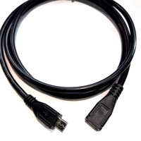 Câble de charge d'extension micro USB mâle à femelle 5 broches de courte longueur 0.3m