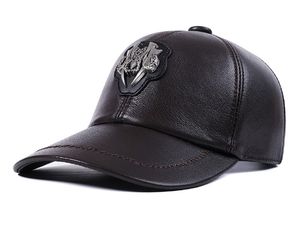 W081, parasol de cuero de piel de oveja, <span class=keywords><strong>gorra</strong></span> de camionero ajustable, gorras <span class=keywords><strong>Vans</strong></span>, sombreros cálidos para hombres al aire libre, sombreros de cuero genuino para hombres, <span class=keywords><strong>gorra</strong></span> de béisbol - Product Image 5