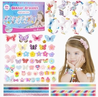 Accessoires de coiffure DIY pour filles Kit de bandeaux à la mode Matière plastique